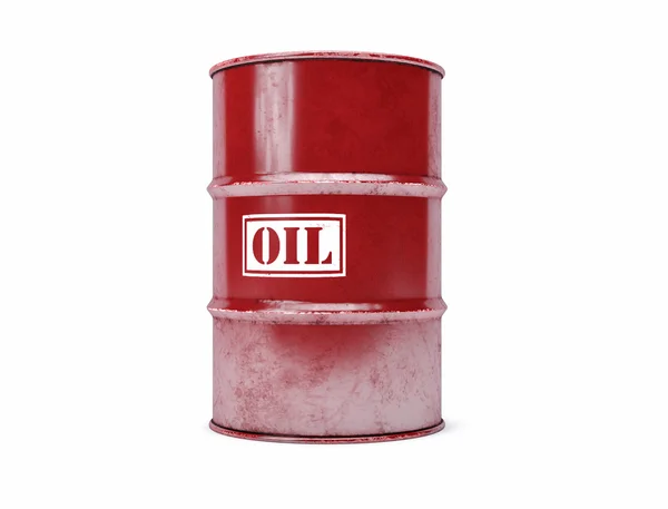 Isolerade 3d oljefat — Stockfoto
