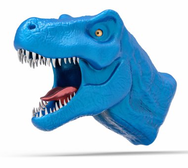 3D izole T-Rex kafa