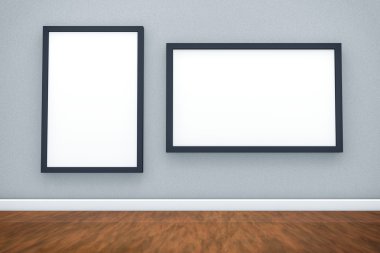 3D fotoğraf Müzesi boş alan arka plan.