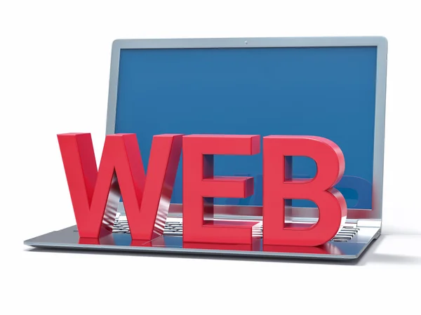 3D Red Web Word — Stock Photo, Image