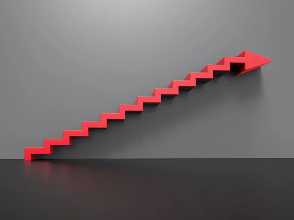 Seta de escadas 3D isolada — Fotografia de Stock