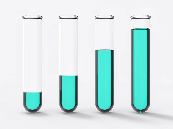 3D Test Tubes — 图库照片