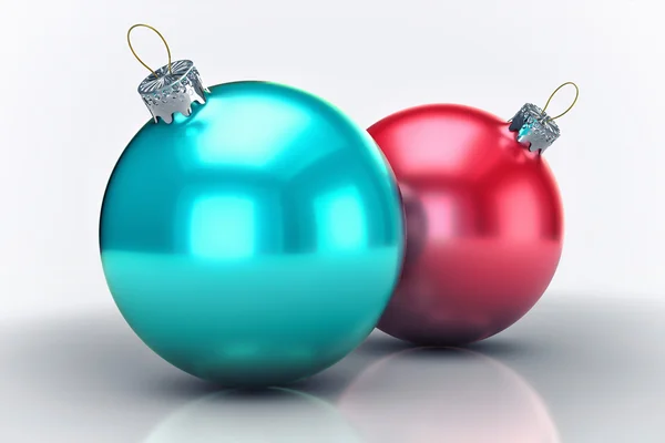 3D pozadí izolované vánoční koule — Stock fotografie