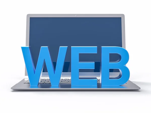 3D blå Web Word — Stockfoto