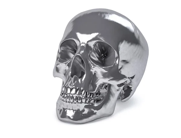 3D izole insan kafatası. — Stok fotoğraf