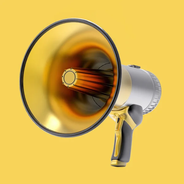 3D izole megafon illüstrasyon