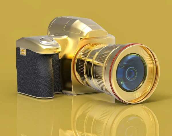 Illustrazione della fotocamera professionale 3D isolata — Foto Stock