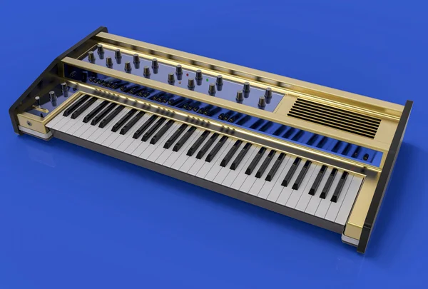 3D izole Modern klavye illüstrasyon. Müzik aleti conce