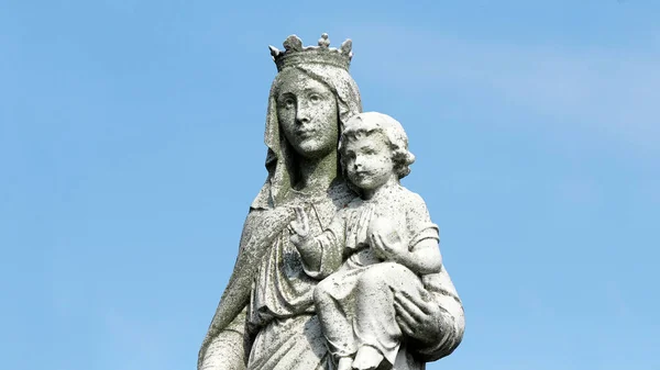 Bronx New York September 2021 1920S Statue Virgin Mary Baby — Φωτογραφία Αρχείου