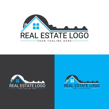 Emlak logosu, şirket için emlak logosu vektörü