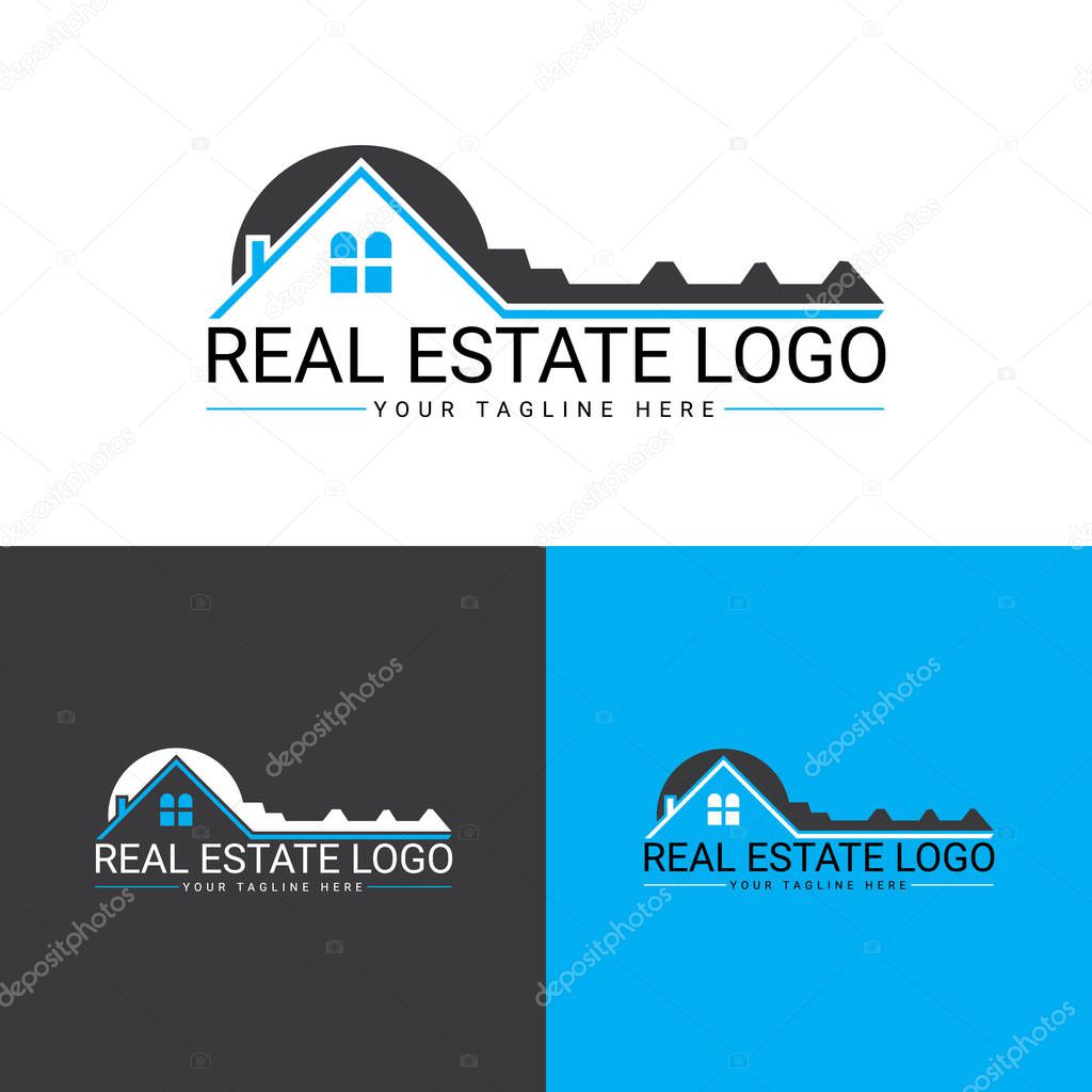 Real estate logo, properties logo vector for company business