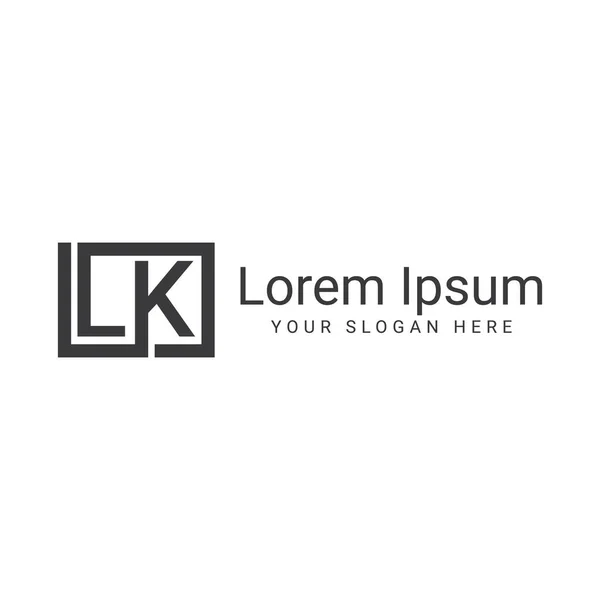 Lkのロゴ Lkの手紙のロゴ Lkの手紙のテンプレートベクトルファイルストック画像創造的なLkのロゴ — ストックベクタ