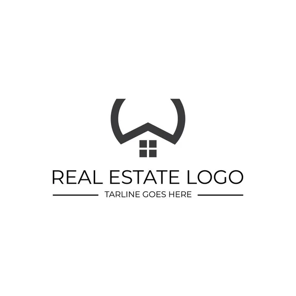 Lettre Lettre Logo Vecteur Logo Immobilier — Image vectorielle