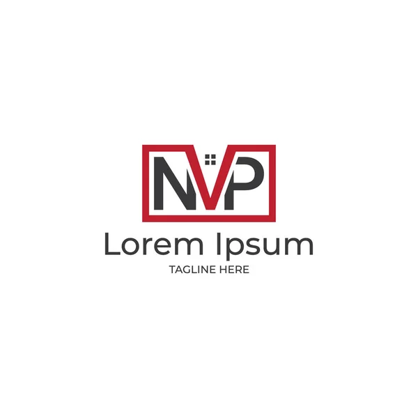 Letra Logotipo Nvp Vetor Logotipo Letra Nvp Modelo Ícone Logotipo —  Vetores de Stock