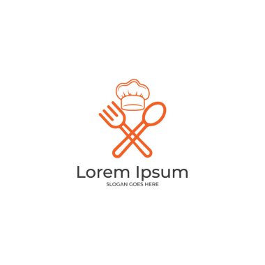 Restoran logosu tasarım vektörü, restoran simgesi