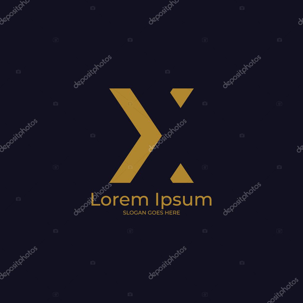 Luxury X letter logo vector
