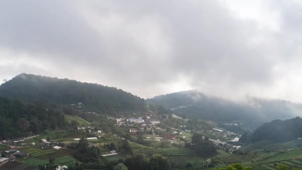 Časoprostorové Záběry Horské Mraky Modrý Východ Slunce Chiang Mai Thajsko — Stock video