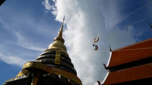 Марш 2019 Ват Prathat Lampang Luang Провінції Ламфанг Тхаї Храм — стокове відео