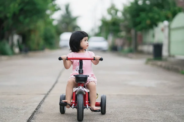 Cute Children Riding Bike Kids Enjoying Bicycle Ride — Stock Photo, Image