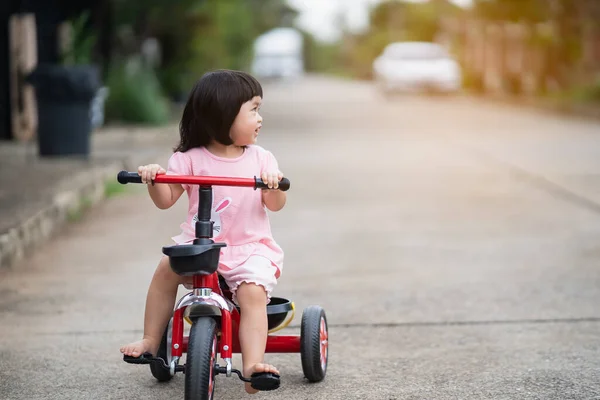 Cute Children Riding Bike Kids Enjoying Bicycle Ride — Stock Photo, Image