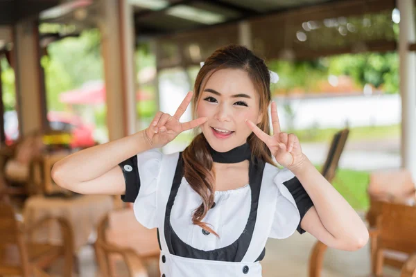 Japanisch style maid cosplay süße mädchen — Stockfoto