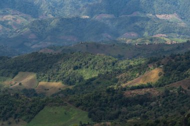 Görkemli Dağ Manzarası Sergisi Yemyeşil Topraklar, Yuvarlanan Tepeler ve Uzak İskoçya 'daki Parlak Gökyüzü Altındaki Dramatik Gölgeler