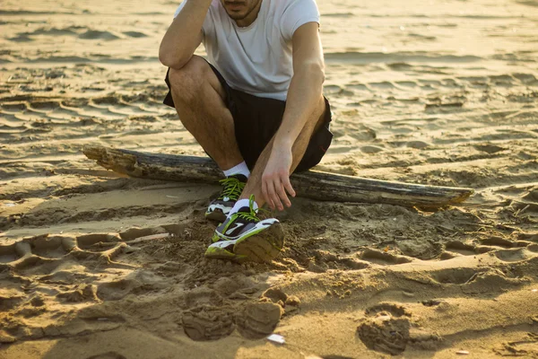 Adam üzgün Beach