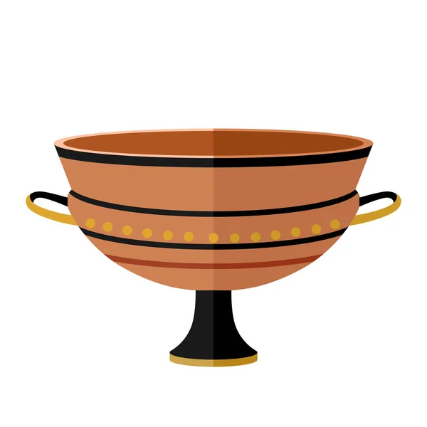 Coupe Vin Cylix Argile Grèce Antique Antiquité Boire Kylix Tasse — Image vectorielle