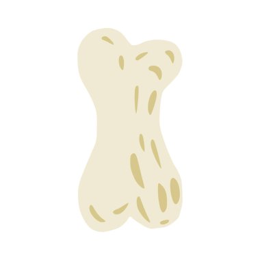 Kemik beyaz arka planda izole edilmiş. Basit kemik boyutu küçük çizim el çizimi biçim çizim vektörü çizimi.