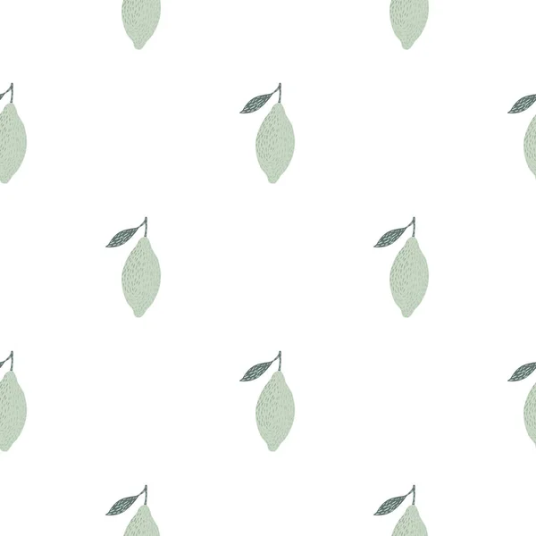 Motif Isolé Sans Couture Avec Des Silhouettes Citron Dans Style — Image vectorielle