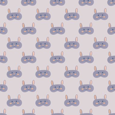 Pembe arka planda tavşan grisi, geometrik, dikişsiz desen. Çocukların grafik tasarım elementleri farklı amaçlar için. Düz vektör illüstrasyonu.
