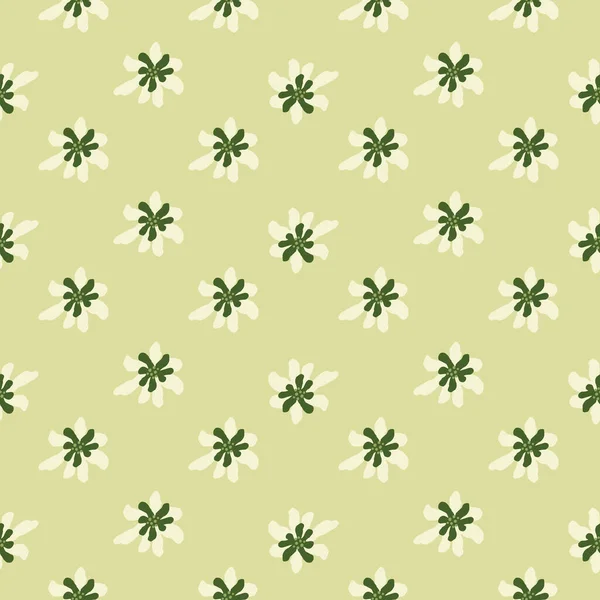 Petites Fleurs Marguerite Doodle Imprimé Motif Sans Couture Dans Des — Image vectorielle