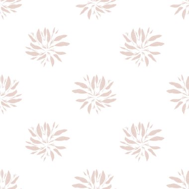 Botanik yaprak şekilli kusursuz izole kalıp. Beyaz arka plan. Yaprak karalama izi. Kağıt ve kumaş dokuları için grafiksel tasarım. Vektör İllüstrasyonu.