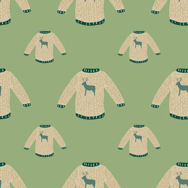 Patrón Sin Costuras Tonos Pastel Con Estampado Suéter Beige Fondo — Archivo Imágenes Vectoriales
