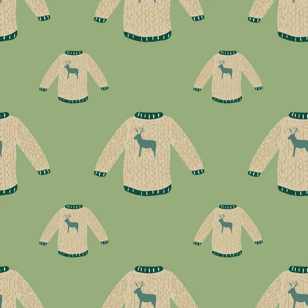 Motif Sans Couture Aux Tons Pastel Avec Imprimé Pull Beige — Image vectorielle