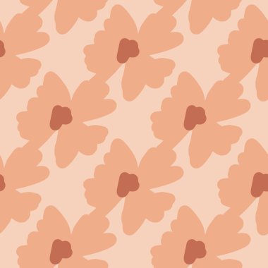 Solgun renkler, botanik çiçek tomurcuklarıyla pürüzsüz desenler. Pembe palet doğa sanat eseri. Kumaş tasarımı için dekoratif zemin, tekstil baskısı, ambalaj, kapak. Vektör illüstrasyonu.