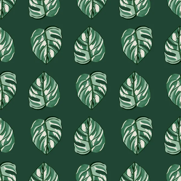 Padrão Sem Costura Tropical Fundo Verde Decoração Textura Abstrata Com — Vetor de Stock