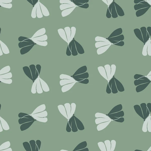 淡い緑のコスモスは 自然の植物のスタイルでシームレスなパターンを花 装飾的なドアの背景 季節のテキスタイルプリント ファブリック バナー 背景や壁紙のためのベクトルイラスト — ストックベクタ
