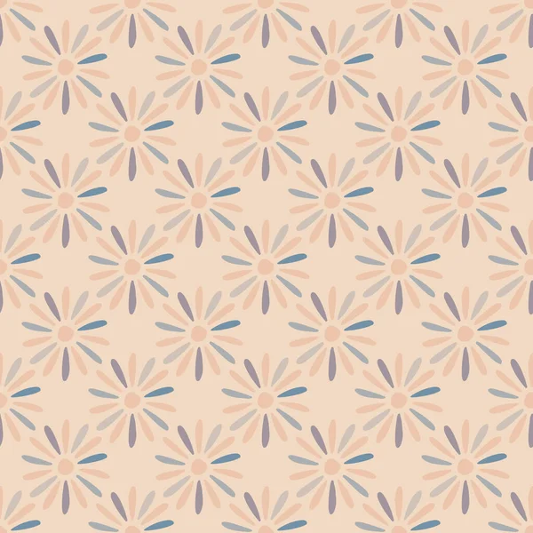 Motif Floral Abstrait Sans Couture Avec Des Silhouettes Fleurs Marguerites — Image vectorielle
