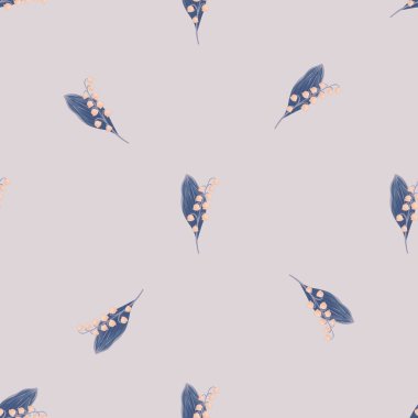 Vadideki zambak desenli süslemeler çizmiş. Pastel arka plan. Soyut karalama tarzı. Kağıt ve kumaş dokuları için grafiksel tasarım. Vektör İllüstrasyonu.