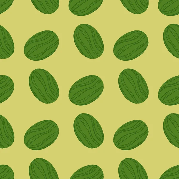 Organik karpuz çizgili böğürtlenler düzgün şekiller alır. Bej arka plan. Organik böğürtlenler. Kağıt ve kumaş dokuları için grafiksel tasarım. Vektör İllüstrasyonu.