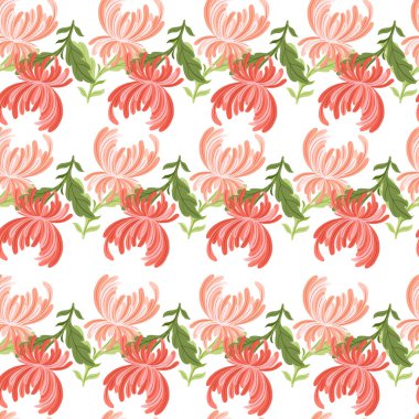 Geometrik dikişsiz karalama deseni pembe kasımpatı çiçek desenli. İzole çiçek arkaplanı. Basit bir tarz. Tekstil, kumaş, hediye paketi, duvar kağıtları için düz vektör baskısı. Sonsuz illüstrasyon.