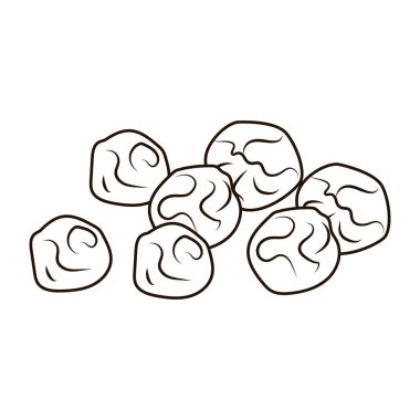 Biber işlemeli, beyaz arka planda izole edilmiş. Eskiz taslağı Spice 'ı kapat. Vektör illüstrasyon tasarımı.