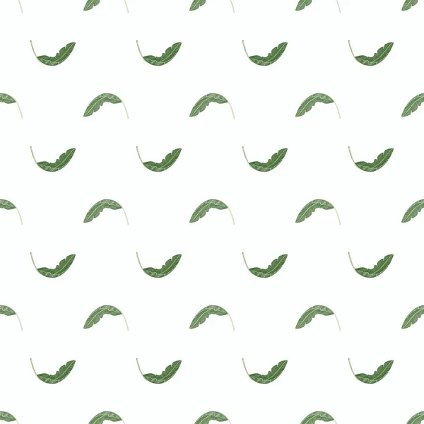 Abstraktes Nahtloses Muster Mit Kleinen Bananenblattformen Heller Hintergrund Vektorillustration Für — Stockvektor