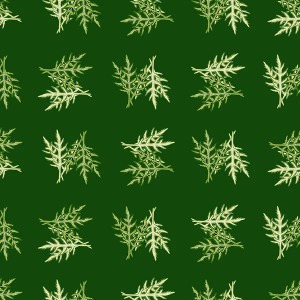Безшовний Візерунок Пучок Салат Руколи Зеленому Тлі Сучасний Орнамент Салатом — стоковий вектор