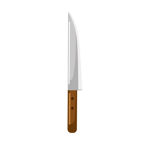 Нож Изолирован Белом Фоне Элемент Шеф Повара Плоском Стиле Приготовление — стоковый вектор