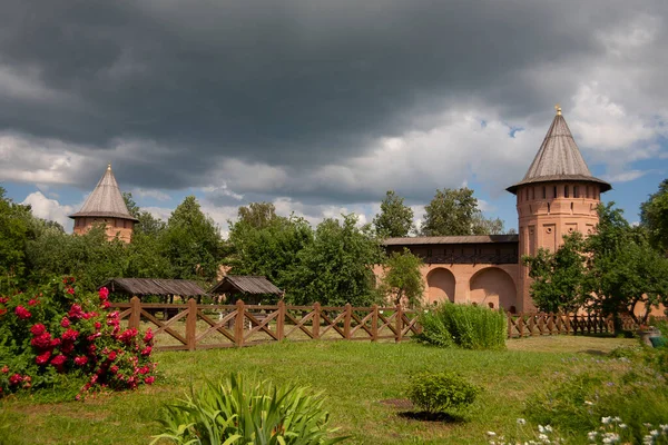 Jardín Hierbas Monasterio Spaso Efimiev Suzdal Rusia — Foto de Stock