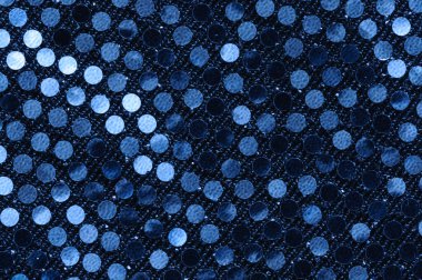 Parlak kumaş dokusu. Mavi parıltılı soyut arkaplan