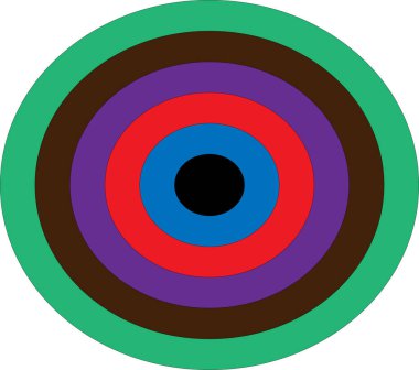 Okçuluk hedefi beyaz arkaplanda izole edildi 