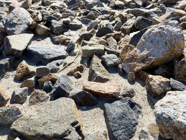 Gran Piedra Arena Plana Rocas Perspectiva Vista Con Sombras Profundas — Foto de Stock